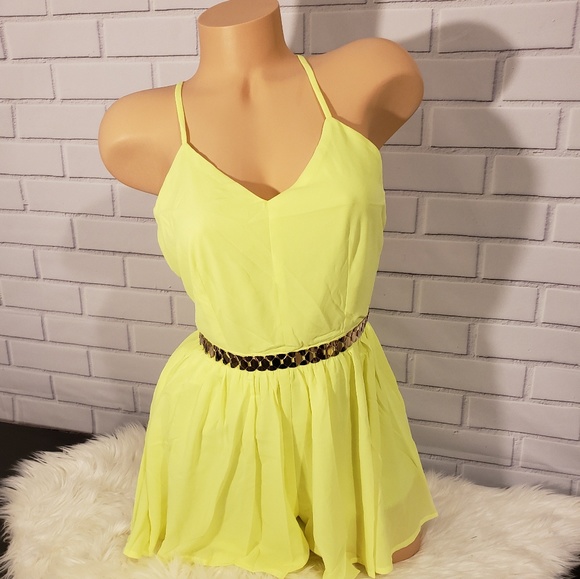 🔸️ Lemon Lime and Gold Romper - Picture 2 of 5